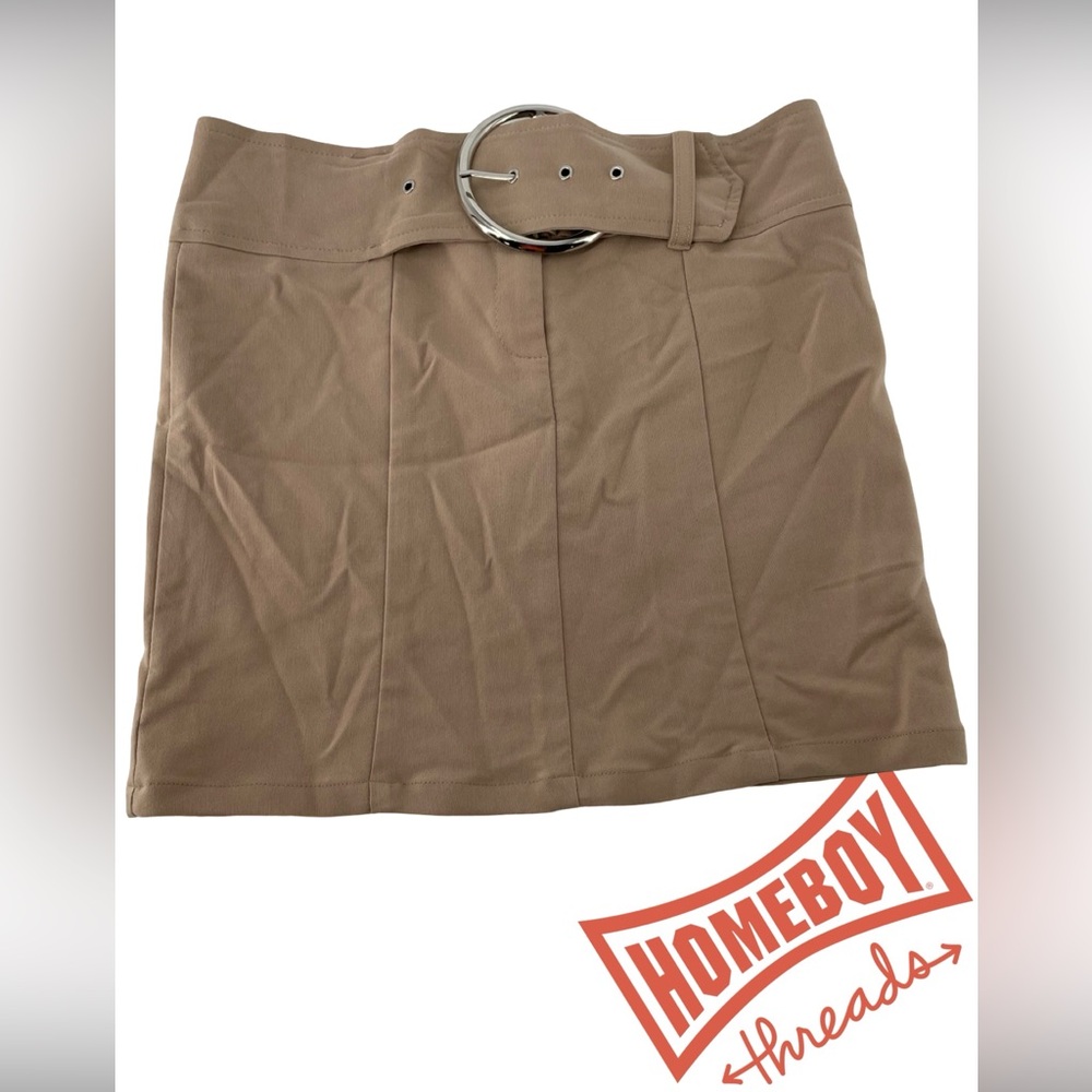 Tan Skirt with Belt